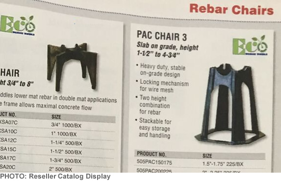 Rebar Support Catalog